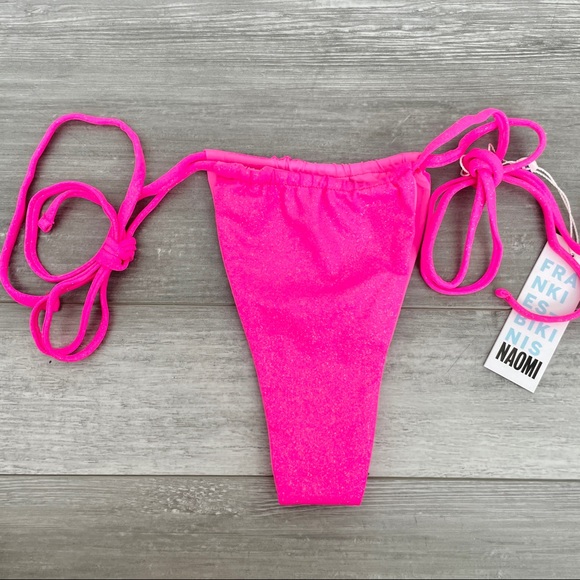 Frankie’s Bikinis Neon Pink Glitter Bikini NWT - Picture 10 of 16